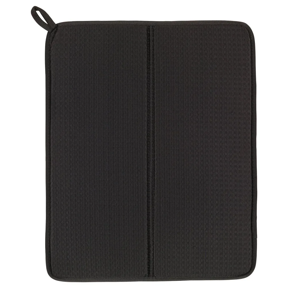 ループが付いたダークグレーの長方形の吸水マット